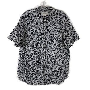 Denim & Supply Ralph Lauren Floral Skull Print Short Sleeve Button Down Shirt